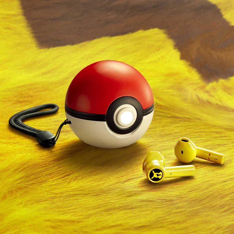 Pokemon Pikachu Earphones Wireless Bluetooth 5.0 Razer Sport Noise Reduction Headphones Touch Control Microphone Universal Gifts