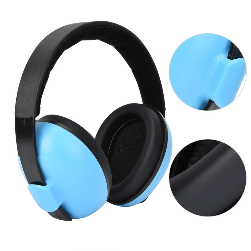 zk30 Earmuffs Noise Reduction Ear Shield Defenders Hearing Protection for Baby Children (Blue)