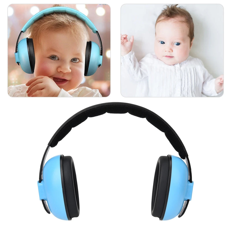 zk30 Earmuffs Noise Reduction Ear Shield Defenders Hearing Protection for Baby Children (Blue)