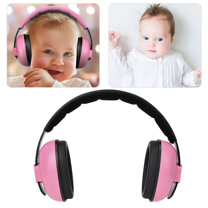 ZK30 Earmuffs Noise Reduction Ear Shield Defenders Hearing Protection for Baby Children (Pink)