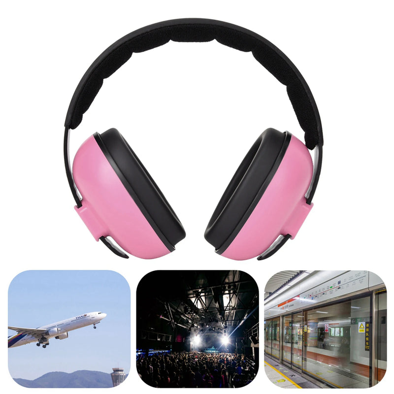 ZK30 Earmuffs Noise Reduction Ear Shield Defenders Hearing Protection for Baby Children (Pink)